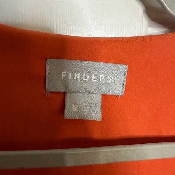 Finders Keepers Songbird Wrap Dress Orange Floral Print Size Medium - Picture 5 of 6